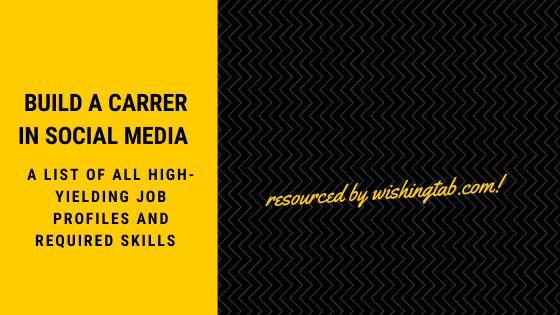 Make a career in social media-High yielding job profiles